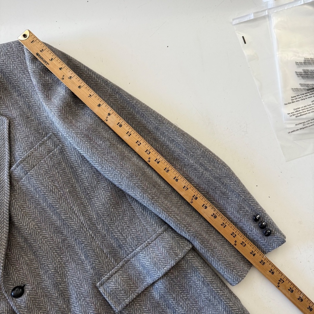 Pendleton Virgin Wool Gray Tweed Herringbone 2 Bu… - image 8